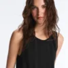 100% cupro mouwloze top met sjaal