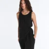 100% cupro mouwloze top met sjaal
