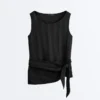 100% cupro mouwloze top met sjaal