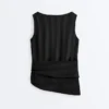 100% cupro mouwloze top met sjaal