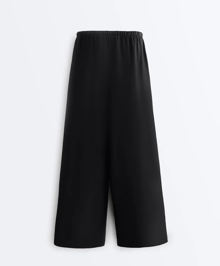 100% linnen broek met rechte pijpen 100% linnen broek met rechte pijpen