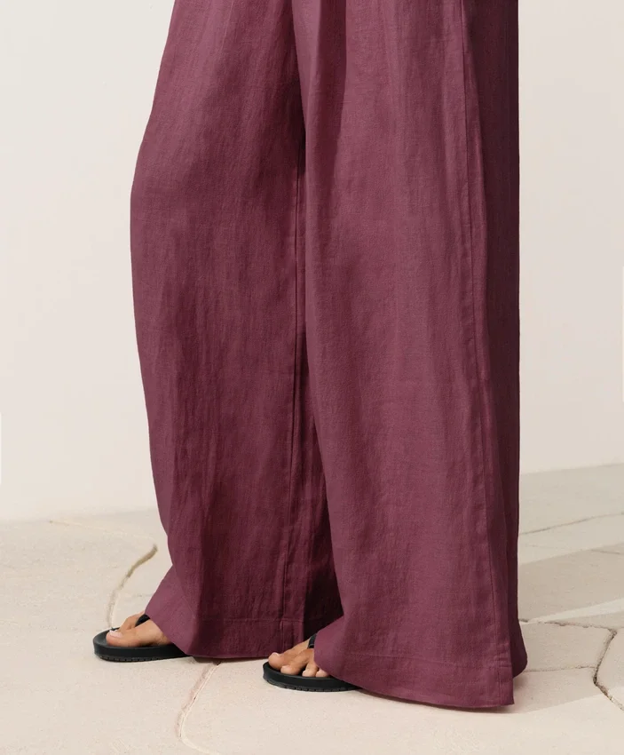 100% linnen broek met wijde pijpen 100% linnen broek met wijde pijpen