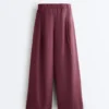 100% linnen broek met wijde pijpen 100% linnen broek met wijde pijpen