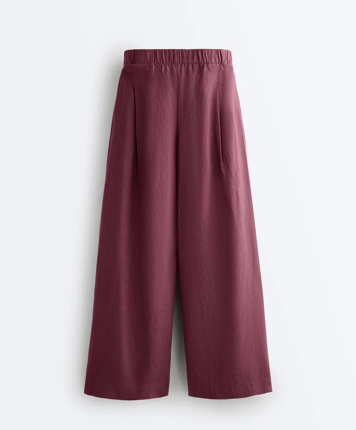 100% linnen broek met wijde pijpen 100% linnen broek met wijde pijpen