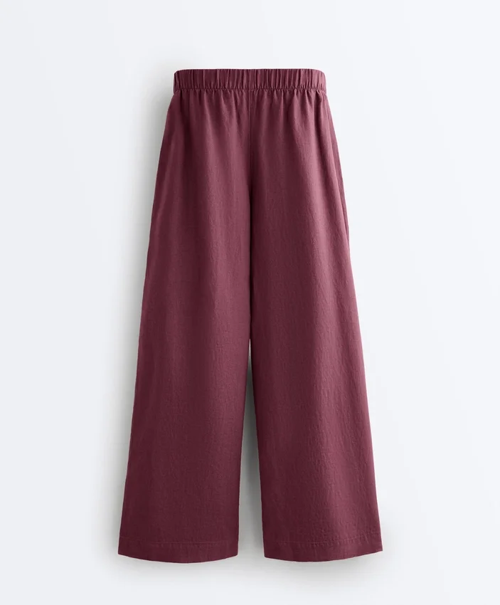 100% linnen broek met wijde pijpen 100% linnen broek met wijde pijpen