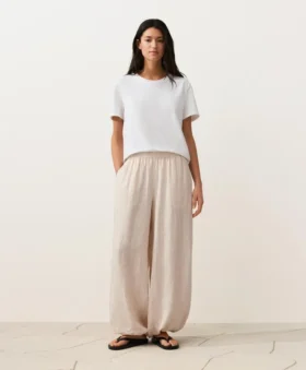 100% linnen gestreepte bloomerbroek