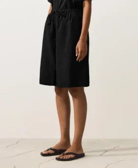 100% linnen midi-bermuda shorts