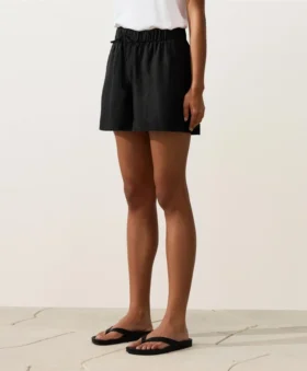 100% linnen Shorts met middelhoge taille
