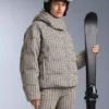 Bedrukt gewatteerde jas 80% dons en 20% veren Minardi Piume Ski 10K