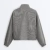 Bomberjas van lyocellmix met gingham-patroon