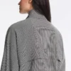 Bomberjas van lyocellmix met gingham-patroon