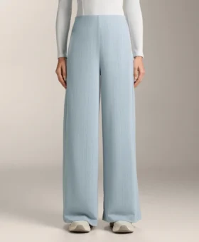 Broek met asymmetrische strepen van modal