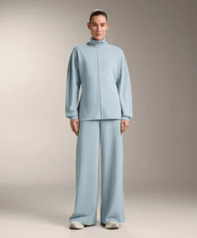 Broek met asymmetrische strepen van modal