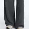Broek met asymmetrische strepen van modal