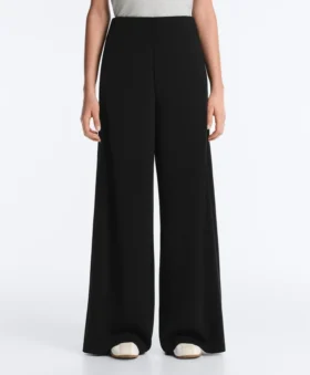 Broek met wijde pijpen van Soft Touch modal en ajourzoom