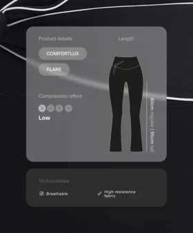Comfortlux hoge taille flare broek met strik