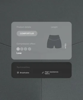 Comfortlux hotpants met hoge taille (10 cm)