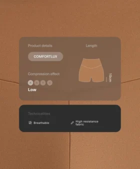 Comfortlux hotpants met hoge taille (10 cm)