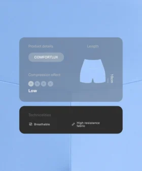 Comfortlux hotpants met hoge taille (10 cm)