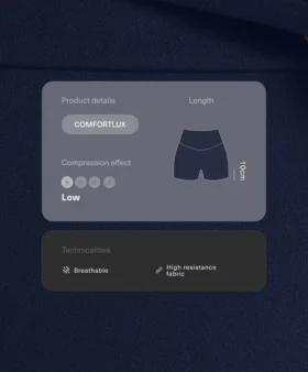 Comfortlux hotpants met hoge taille (10 cm)