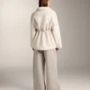 Faux-lammy coat met verstelbare taille Faux-lammy coat met verstelbare taille
