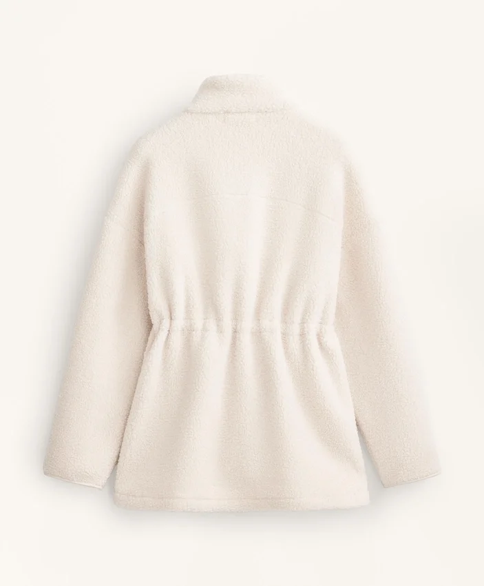Faux-lammy coat met verstelbare taille Faux-lammy coat met verstelbare taille