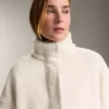Faux-lammy coat met verstelbare taille Faux-lammy coat met verstelbare taille