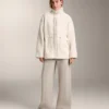Faux-lammy coat met verstelbare taille Faux-lammy coat met verstelbare taille