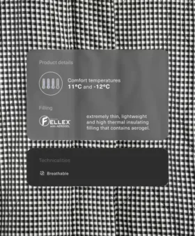 Fellex® Aerogel Gingham gewattede jas