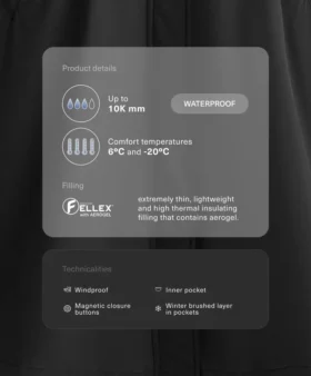 Fellex® met Aerogel 10K waterdicht lang gewatteerde jas