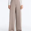 Gestreepte broek met wijde pijpen en Soft Touch modal Gestreepte broek met wijde pijpen en Soft Touch modal