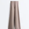 Gestreepte broek met wijde pijpen en Soft Touch modal Gestreepte broek met wijde pijpen en Soft Touch modal