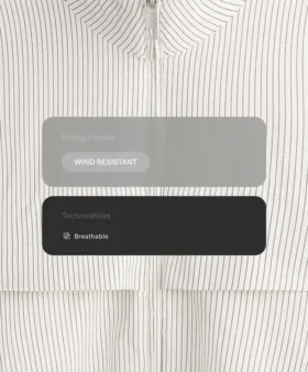 Gestreepte stretch-overlay-jas