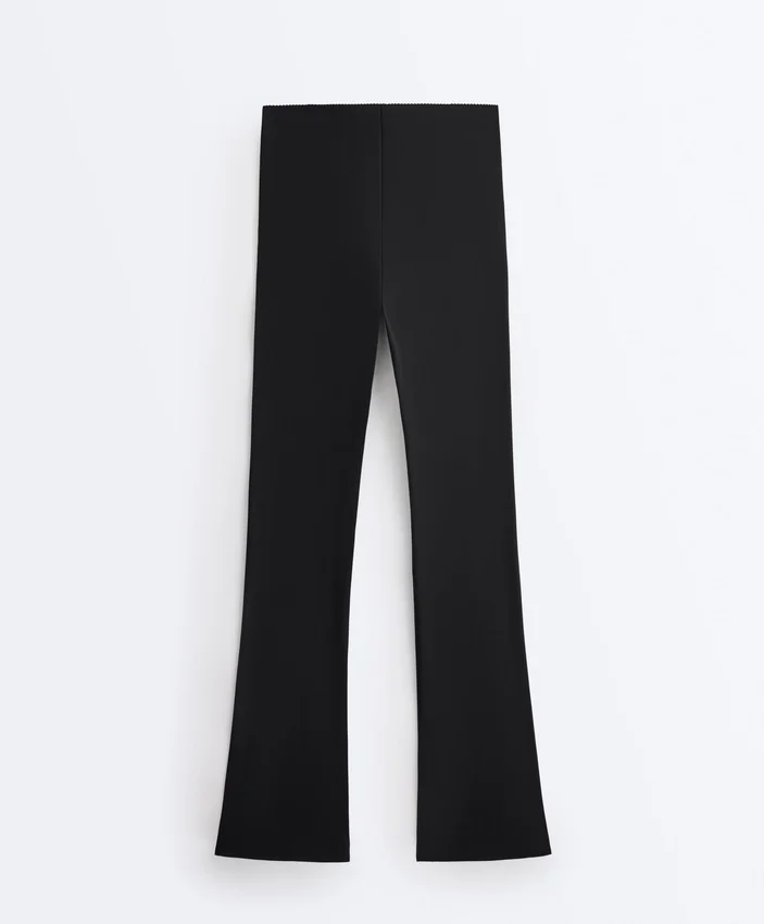 Hoge Compressive Broek met uitlopende pijpen Hoge Compressive Broek met uitlopende pijpen