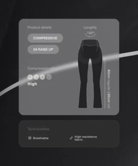 Hoge Compressive Broek met uitlopende pijpen Hoge Compressive Broek met uitlopende pijpen
