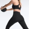 Hoge Compressive Broek met uitlopende pijpen Hoge Compressive Broek met uitlopende pijpen