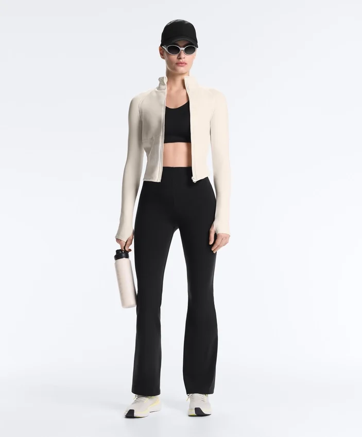 Hoge Compressive Broek met uitlopende pijpen Hoge Compressive Broek met uitlopende pijpen