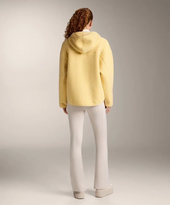 Imitatie-lammy coats-jas met capuchon Imitatie-lammy coats-jas met capuchon