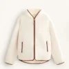 Imitatie-lammy coats-jas met capuchon Imitatie-lammy coats-jas met capuchon