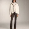Imitatie-lammy coats-jas met capuchon Imitatie-lammy coats-jas met capuchon