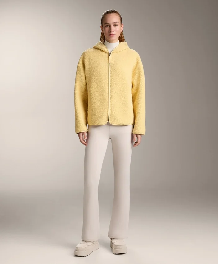 Imitatie-lammy coats-jas met capuchon Imitatie-lammy coats-jas met capuchon