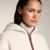Imitatie-lammy coats-jas met capuchon Imitatie-lammy coats-jas met capuchon