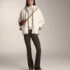 Imitatie-lammy coats-jas met capuchon Imitatie-lammy coats-jas met capuchon