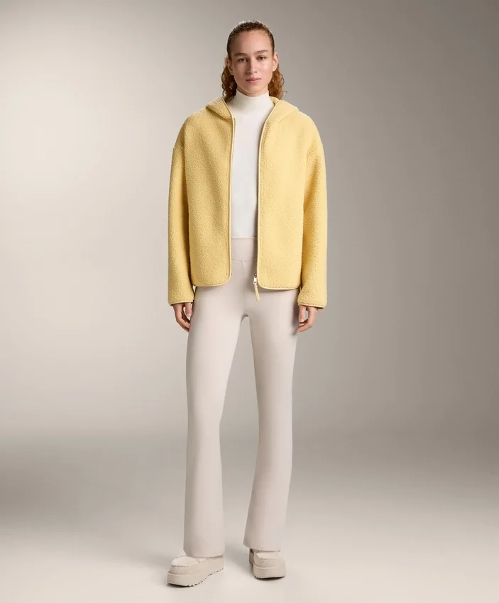Imitatie-lammy coats-jas met capuchon Imitatie-lammy coats-jas met capuchon