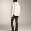 Imitatie-lammy coats-jas met capuchon Imitatie-lammy coats-jas met capuchon