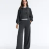 Broek met asymmetrische strepen van modal
