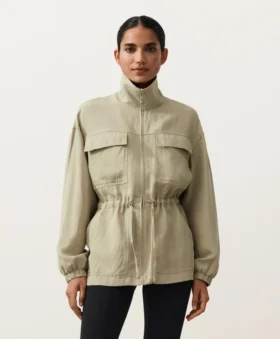 jas met gerimpelde taille van een mix van lyocell en 24 linnen 1 1 280x339 - Jas met gerimpelde taille van een mix van lyocell en 24% linnen