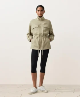 jas met gerimpelde taille van een mix van lyocell en 24 linnen 2 1 280x339 - Jas met gerimpelde taille van een mix van lyocell en 24% linnen