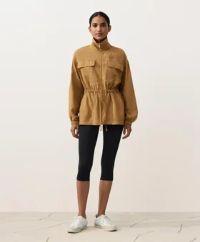 jas met gerimpelde taille van een mix van lyocell en 24 linnen 2 2 280x339 - Jas met gerimpelde taille van een mix van lyocell en 24% linnen