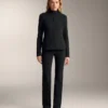 Naadloze bootcut-broek met hoge taille en superwarme voering